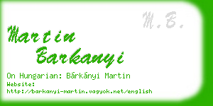 martin barkanyi business card